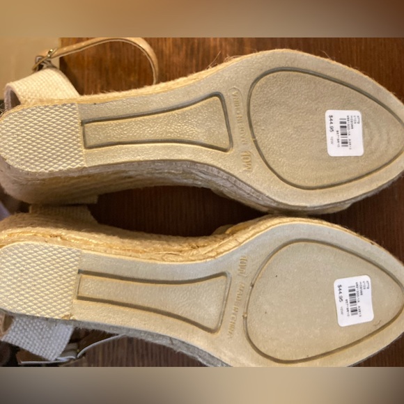 Knit cream size 10 wide wedge sandal see details - Picture 7 of 9